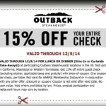 Outback Steakhouse Coupon Code